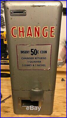 Vintage Standard Change Makers Model 510e $. 50 ¢50 Cent Machine No Key (Is Open)