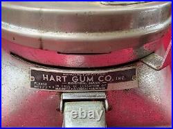 Vintage Star Quality Ball Gum 1 Cent Machine Dispenser Hart Gum Company with Key