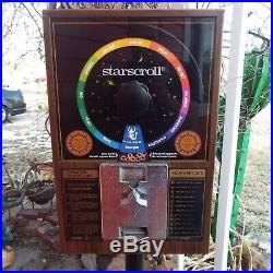 Vintage Starscroll Horoscope Vending Machine with 2 Boxes of Scrolls & Key Neat