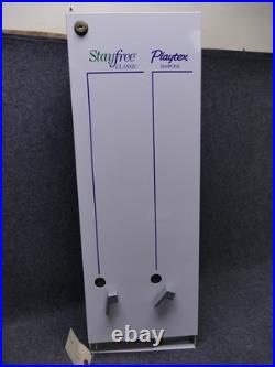 Vintage Stayfree Classic Playtex Tampons 25¢ Dispenser Vending Machine UNTESTED