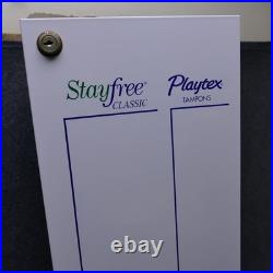 Vintage Stayfree Classic Playtex Tampons 25¢ Dispenser Vending Machine UNTESTED