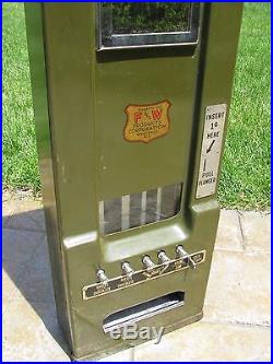 Vintage Stewart Mcguire Dugrenier 1 Cent Vending Machine, Chiclets Adams Baker's