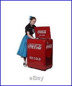 Vintage Style Coca Cola Machine Refrigerated Retro Bottle Vending Dispenser Box