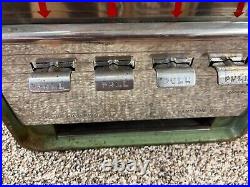 Vintage Superior Gum Vending Machine -4 Dispensers, Lock & Key -IT WORKS