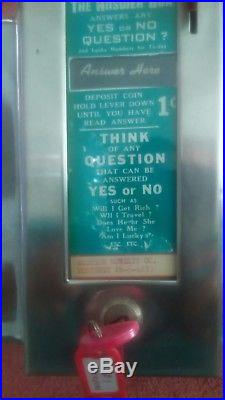 Vintage THE ANSWER BOX Napkin/Menu Holder Diner Fortune Teller Swami / WORKING