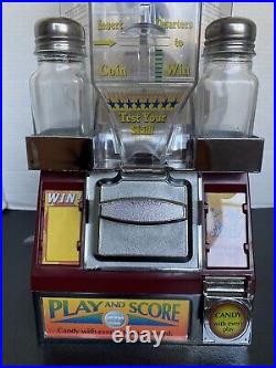 Vintage Test Your Skill Basketball Play and Score. 25 Candy Machine