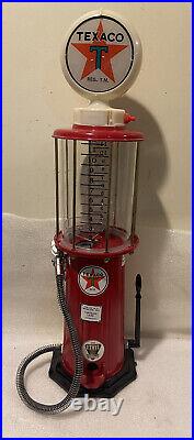 Vintage Texaco Mini Gas pump Gumball Machine Working NO KEY