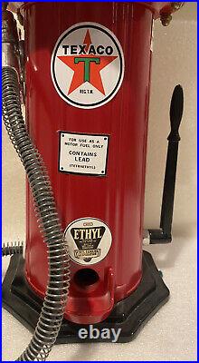 Vintage Texaco Mini Gas pump Gumball Machine Working NO KEY