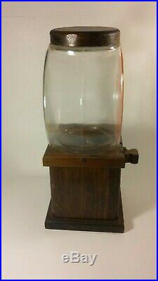 Vintage The Candy Man 1c Penny Gumball Machine with Original Glass Very Rare VTG