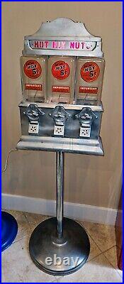 Vintage The Challenger Hot Peanut/Nut Machine on original Stand pickup or ship