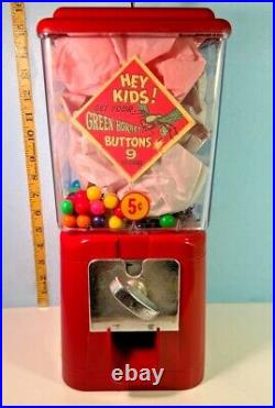 Vintage The Green Hornet Buttons Red Vending Machine withKey