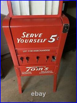 Vintage Toms Candy Snack Vending Machine Country Store Display