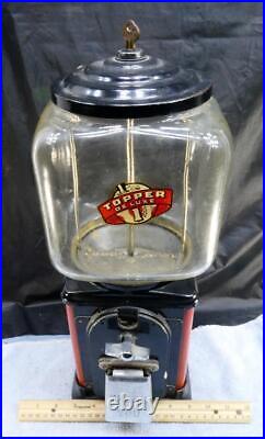 Vintage Topper Deluxe 1 Cent Gumball Candy Machine with Key