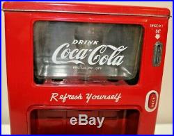 Vintage Toy Coca-Cola Dispenser Battery Operated Working Coin Operated