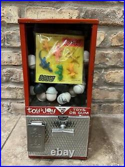 Vintage Toy'n Joy 5-Cent Toy Gumball Vending Machine WithOriginal Insert & Prizes