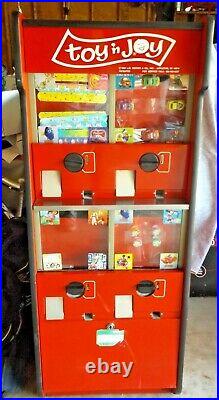 Vintage Toy'n Joy Center 4 Vending Machines in case Nice