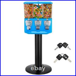 Vintage Triple Compartment Candy Vending Machine with Cash Box 42.5 Inches