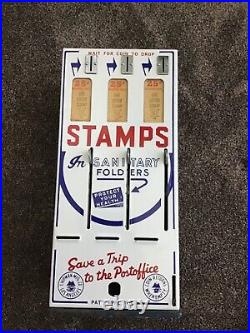 Vintage USA Porcelain Postal Stamp Vending Machine By Shipman MFG Co. USPS