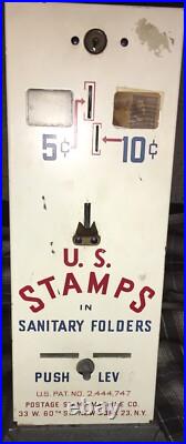 Vintage USPS Postage Stamp 5 & 10 cent Countertop Coin Vending Machine