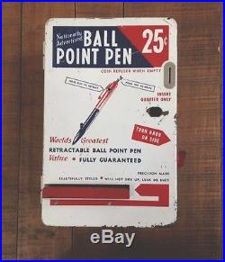 Vintage US Commercial Products model 150 coin Ball Point Pen Vending Machine bh