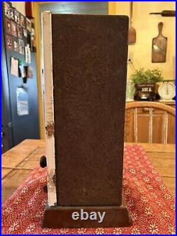 Vintage US Postage 5 & 10 Cent Stamp Vending Machine with Porcelain Front