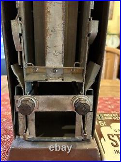 Vintage US Postage 5 & 10 Cent Stamp Vending Machine with Porcelain Front