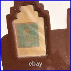 Vintage US Postage Shipman 5 & 10 Stamp Vending Machine Porcelain Front NO KEY