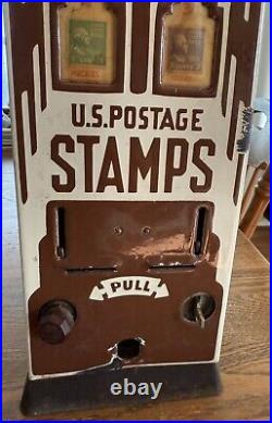 Vintage US Postage Shipman 5 & 10 Stamp Vending Machine Porcelain Front Parts