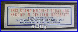 Vintage US Postage Stamp Countertop Dispenser Machine SHIPMAN w Stamps 1 &3 Cent