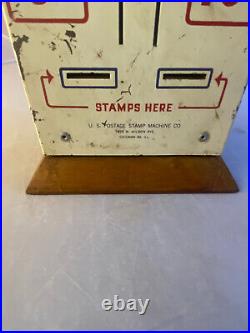 Vintage U. S. Post Office Postage Stamps Vending Machine 5 & 10 Cent With 2 Keys