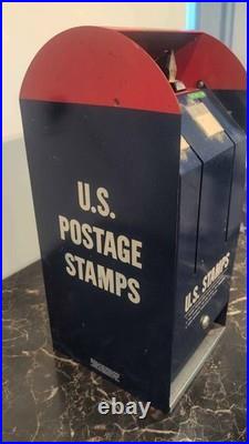 Vintage U. S. Post Office Stamp Vending Machine Postage Dispenser Quarter