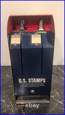 Vintage U. S. Post Office Stamp Vending Machine Postage Dispenser Quarter