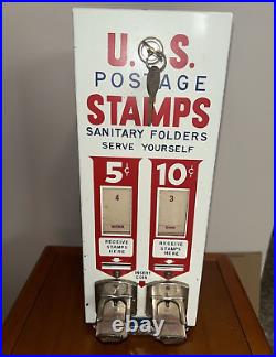 Vintage U. S. Post Office U. S. P. S Postage Stamps Vending Machine 5 & 10 Cent