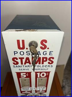 Vintage U. S. Post Office U. S. P. S Postage Stamps Vending Machine 5 & 10 Cent