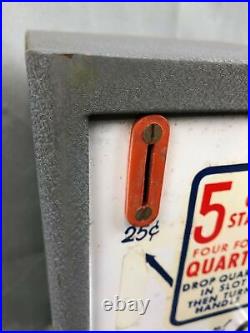 Vintage U. S. Postage 5 Cent Stamp Vending Slot Machine NO Key WORKS