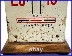 Vintage U. S. Postage Stamp Vending Machine 10, & 25 Cent Slots Machine with Key