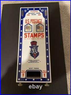 Vintage U. S. Postage Stamp Vending Machine EBY902 PORCELAIN FCE