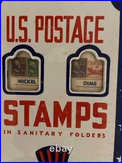 Vintage U. S. Postage Stamp Vending Machine EBY902 PORCELAIN FCE