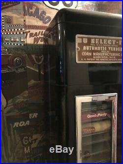 Vintage U-select-it 10 Cent Candy Vending Machine Original Key Restored Working