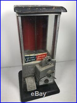 Vintage Unrestored 1923 Red & Black Masters Gumball Machine NO KEY