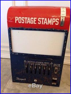 Vintage Us Postal Postage Stamp Vending Machine 25 Cent Quarter Dispenser