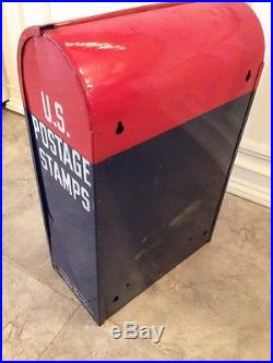 Vintage Us Postal Postage Stamp Vending Machine 25 Cent Quarter Dispenser