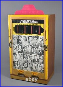 Vintage Vacuumatic Card Vender, TV & Radio Stars, Exhibit Supply Co, 1950s