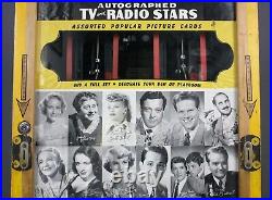 Vintage Vacuumatic Card Vender, TV & Radio Stars, Exhibit Supply Co, 1950s