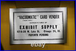 Vintage Vacuumatic Card Vender, TV & Radio Stars, Exhibit Supply Co, 1950s