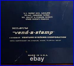 Vintage Vend A Stamp Postage Stamps Machine Vending Post Office with Key