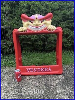 Vintage Vendall Creepy Clown Vending Machine Plastic Frame Cover 1988 USA Made