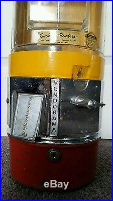 Vintage Vendorama-25 Cent. Vending Machine-dispenser Gum/peanut-yellow Red