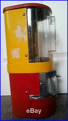 Vintage Vendorama-25 Cent. Vending Machine-dispenser Gum/peanut-yellow Red