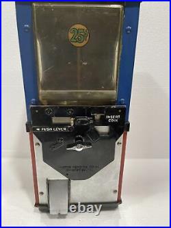 Vintage Victor 25¢ Gumball Gum Ball Candy Vending Machine No Keys